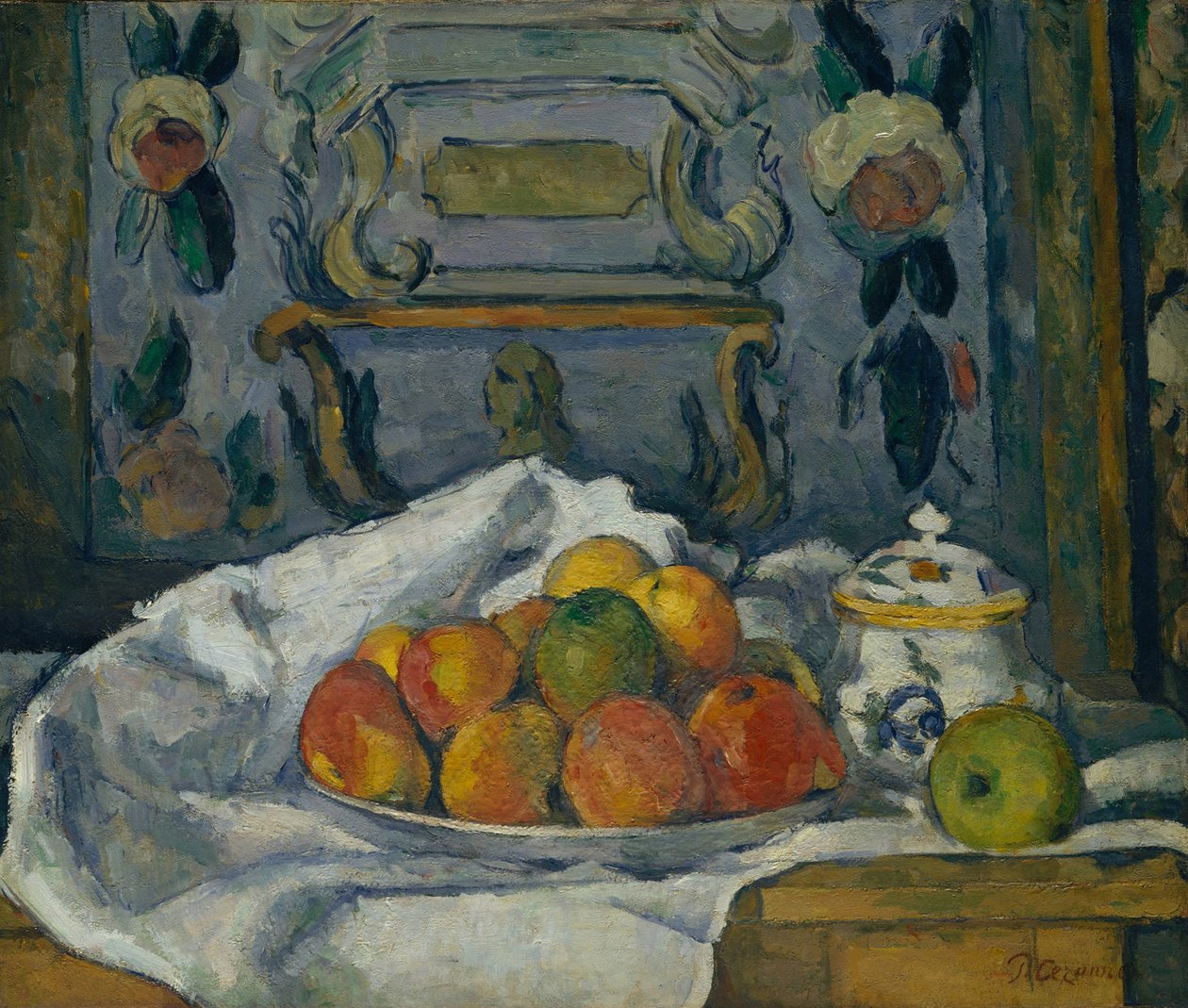 Dish of Apples, cca 1876-77 (olej na plátně) od Paul Cézanne