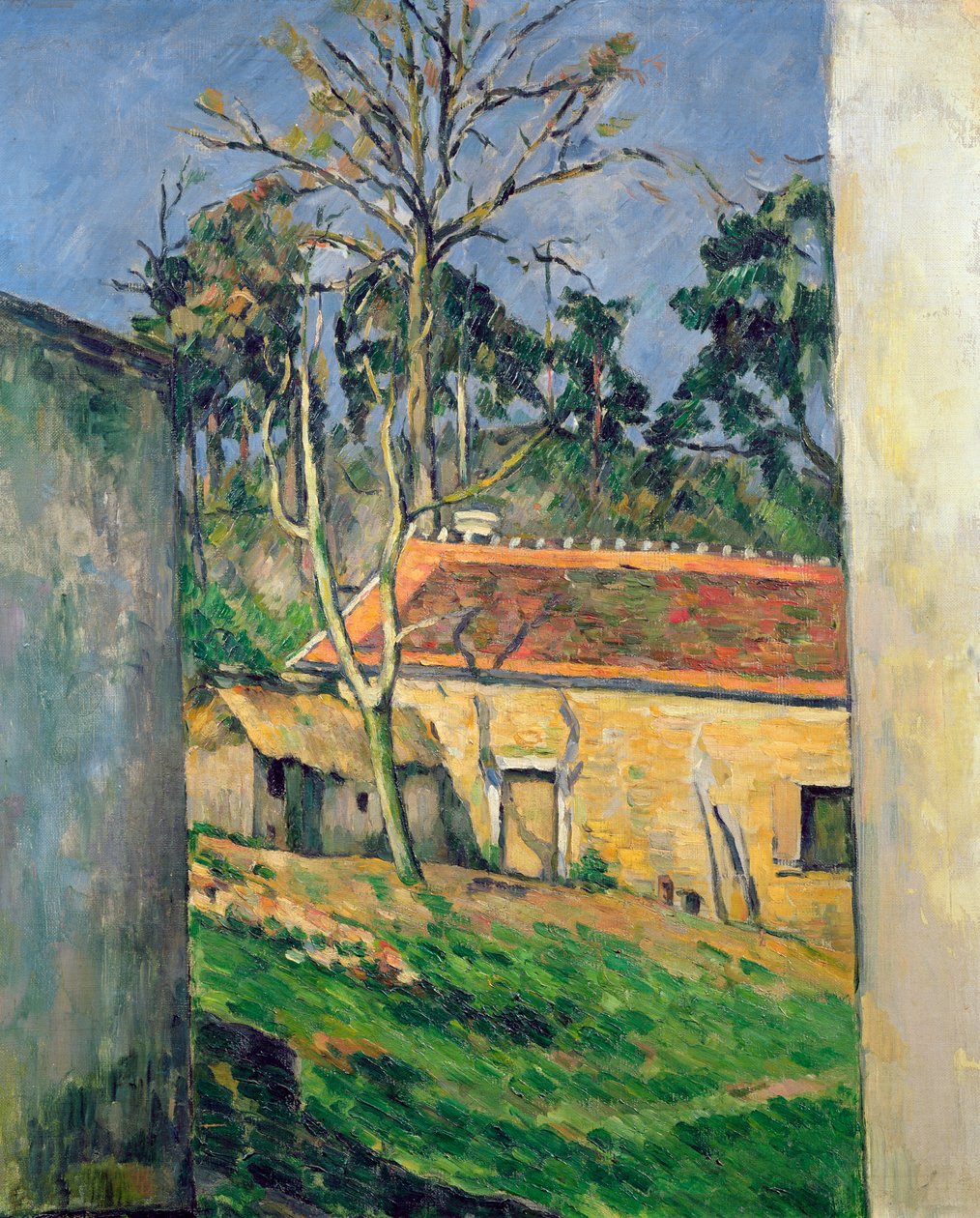 Farmyard at Auvers, c.1879-80 (olej na plátně) od Paul Cézanne