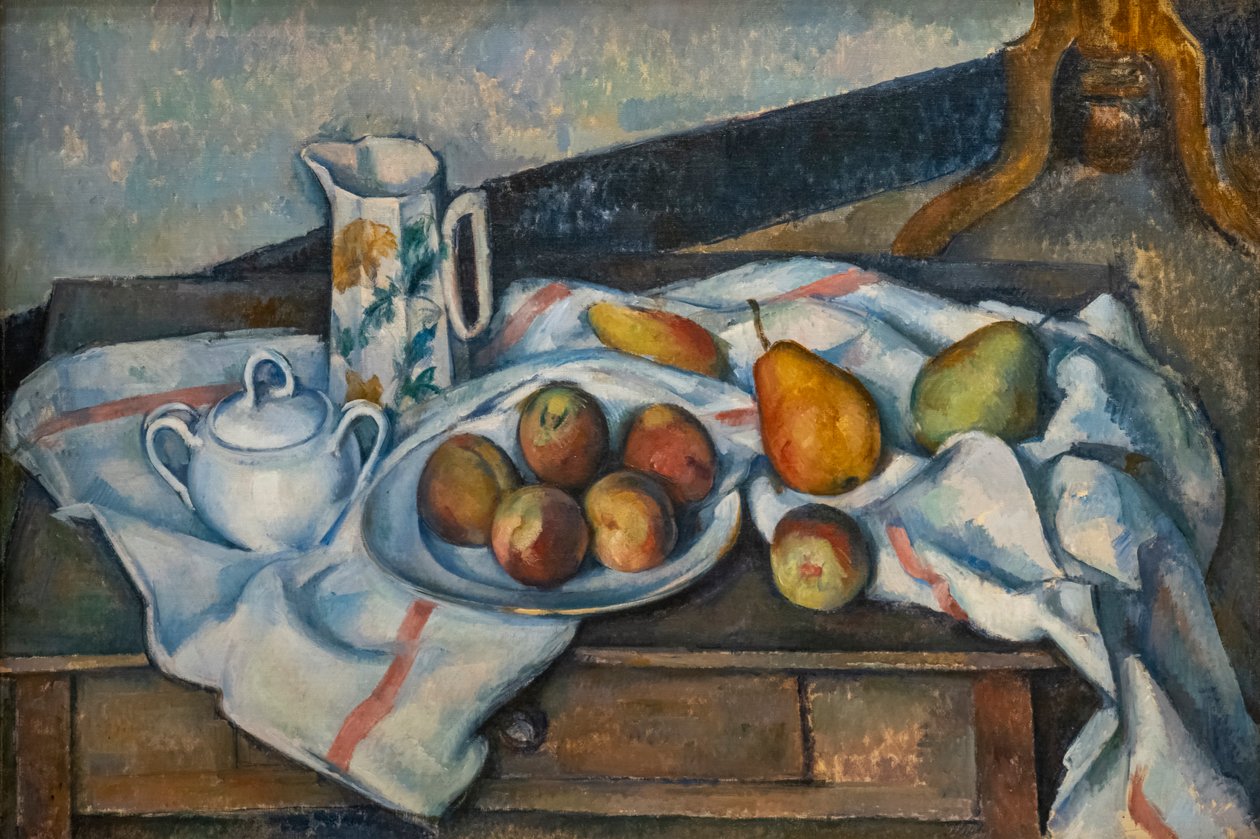 Broskve a hrušky od Paul Cézanne