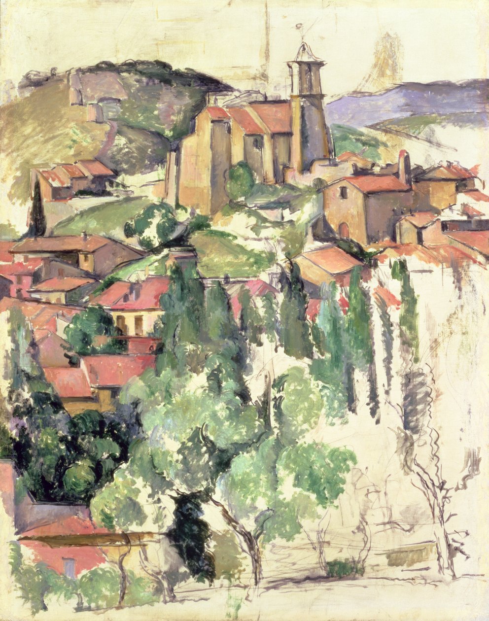 Vesnice Gardanne od Paul Cézanne