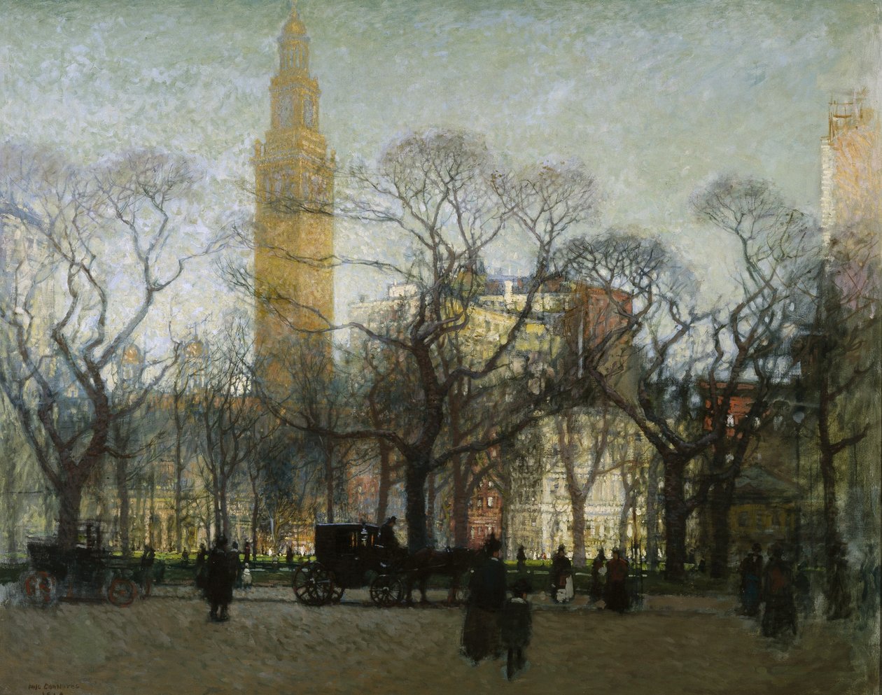 Odpoledne Madison Square od Paul Cornoyer
