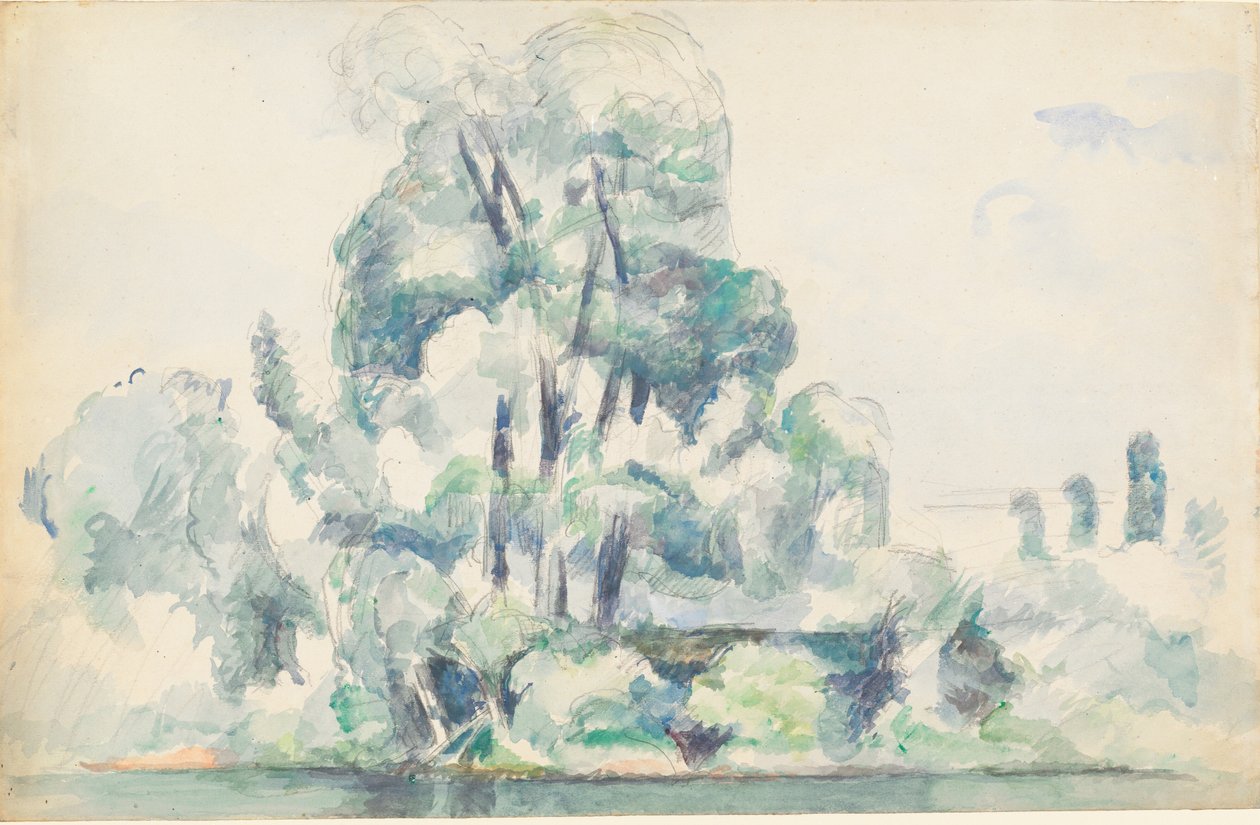 Břehy Seiny v Médanu, 1880-1885. od Paul Cézanne