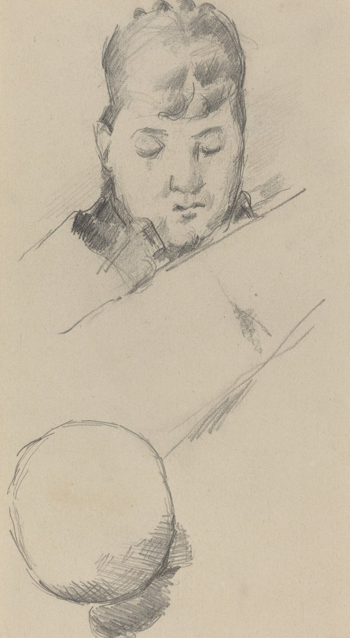 Busta Madame Cézanne [verso], 18841885. od Paul Cézanne