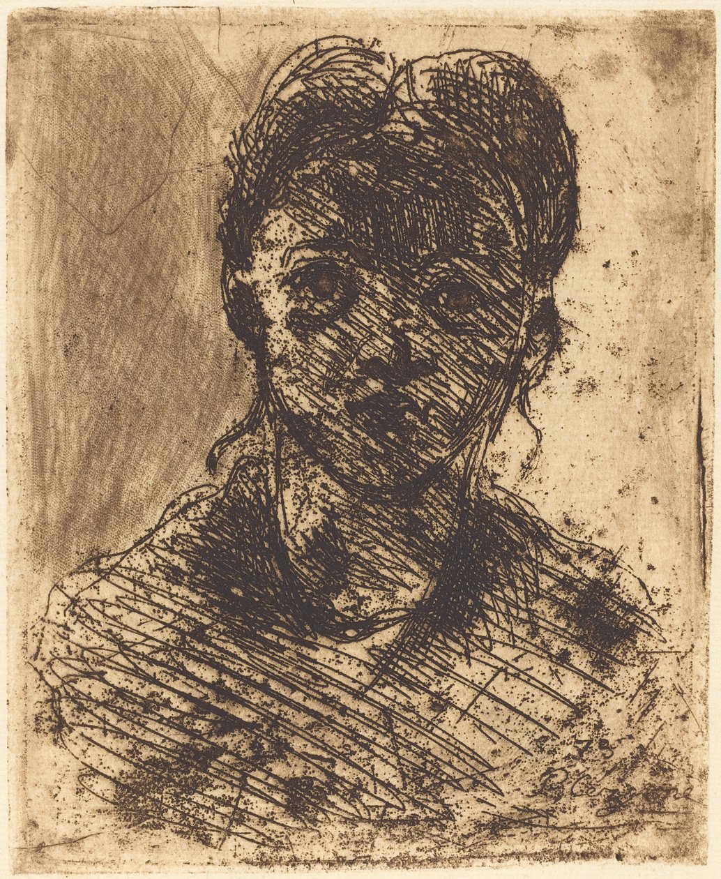 Busta dívky od Paul Cézanne