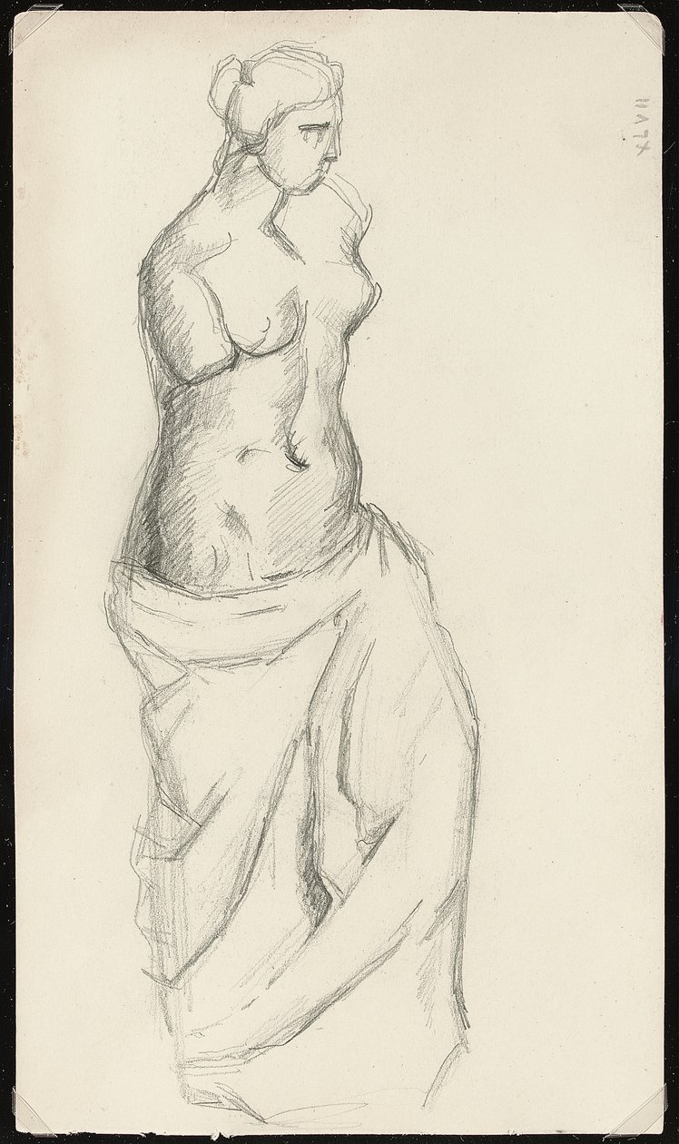 Z antiky: Venuše de Milo, kolem 1872-73 od Paul Cézanne