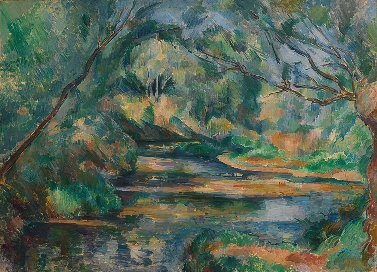Potok. Kolem 1895-1900 od Paul Cézanne