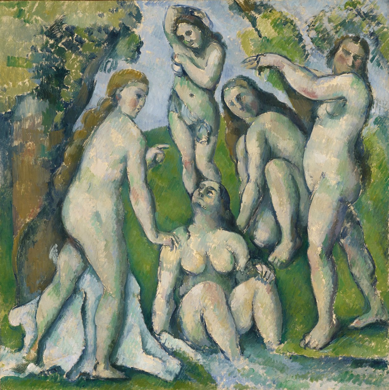 Pět lazebníků, 1885-87 od Paul Cézanne