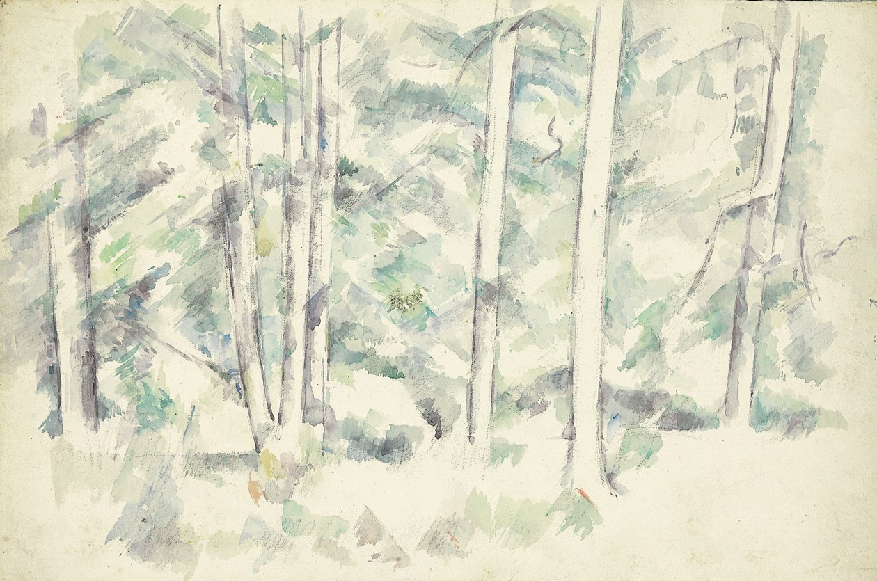 Les, kolem roku 1890 od Paul Cézanne