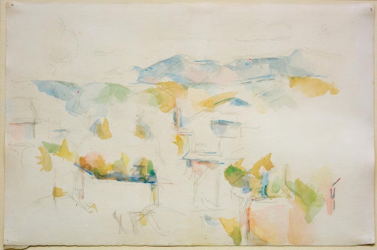 Hornatá krajina kolem Aix-en-Provence od Paul Cézanne
