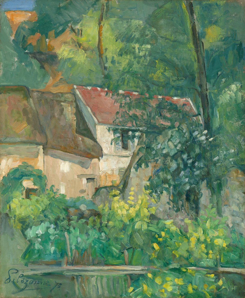 Dům otce Lacroixe, 1873. od Paul Cézanne