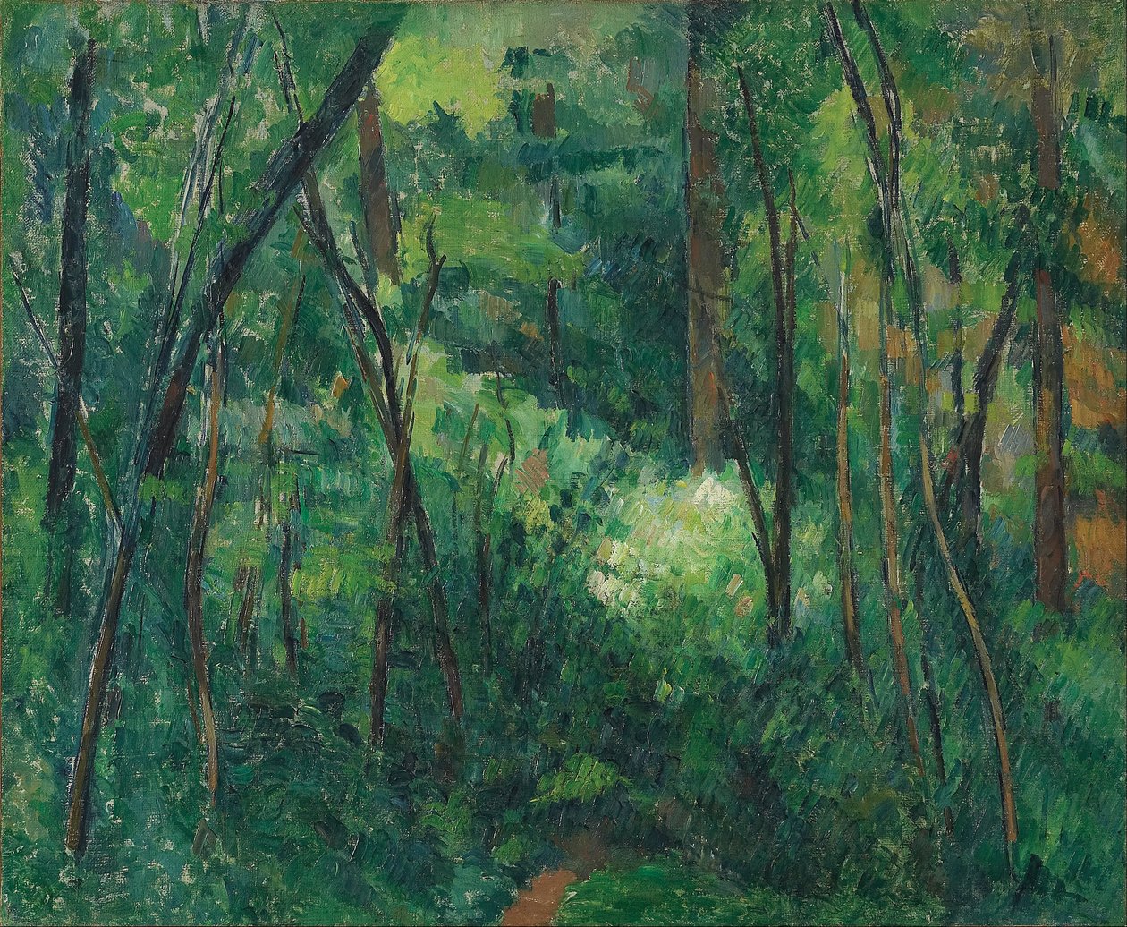 Interiér lesa od Paul Cézanne