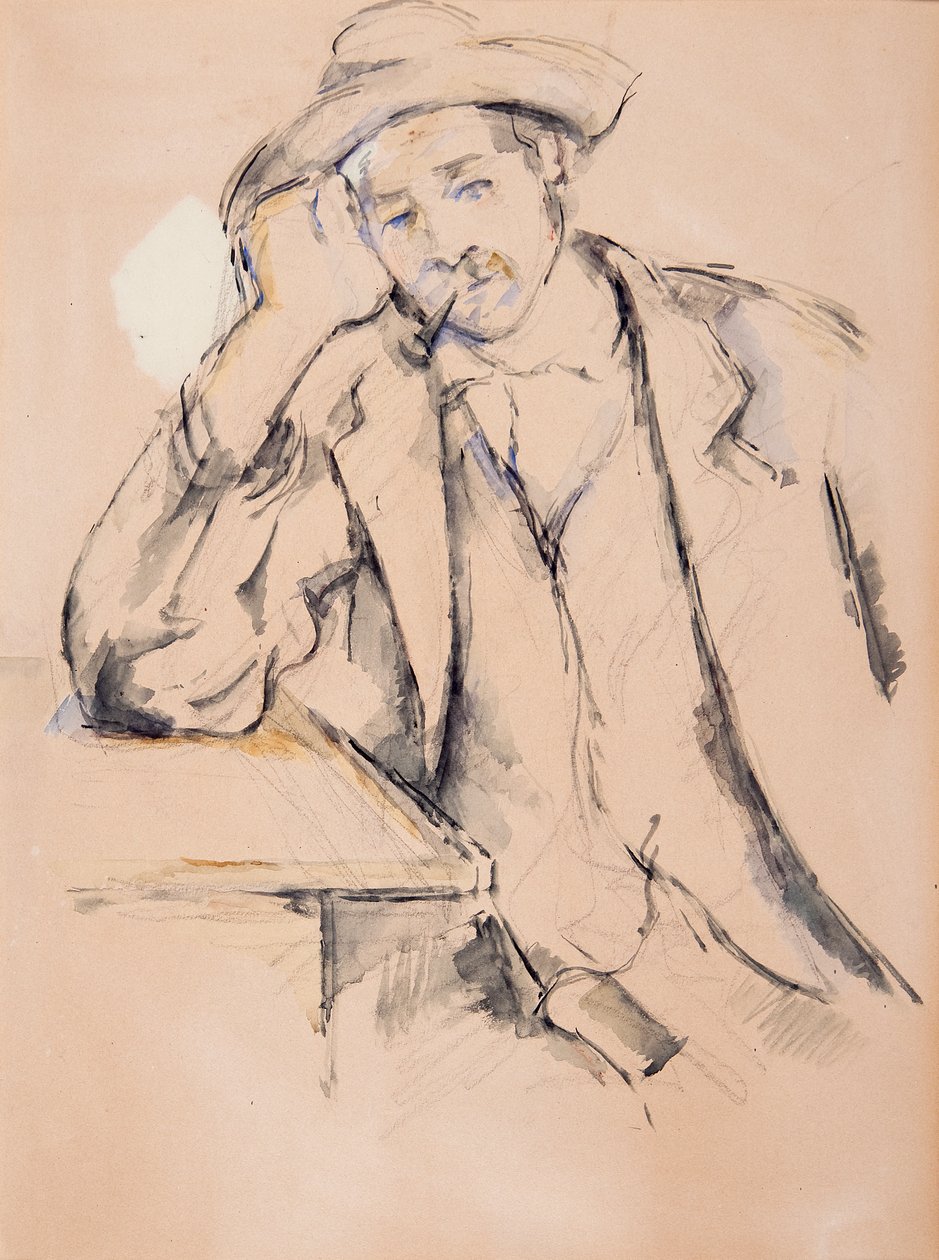 Štíhlý kuřák od Paul Cézanne