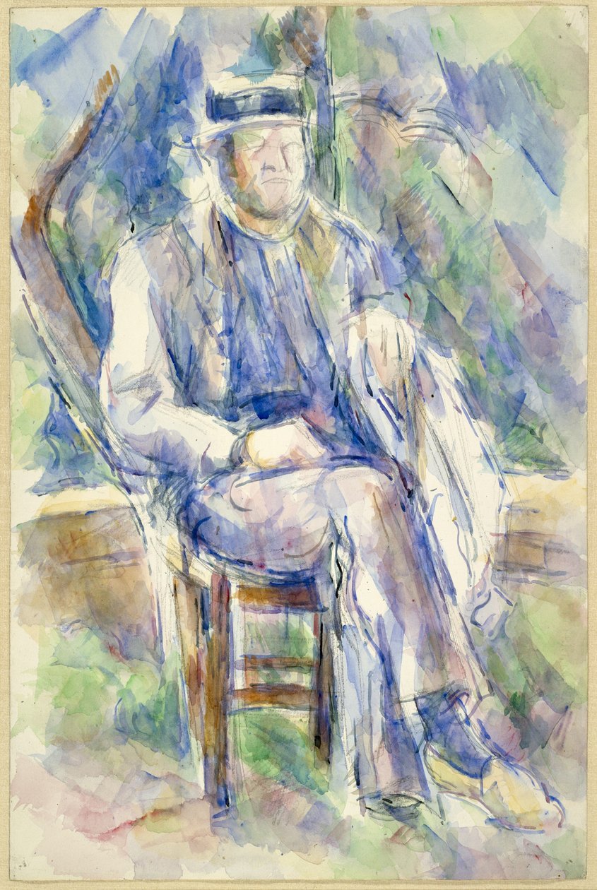 Muž nosící slaměný klobouk, 1905-06 od Paul Cézanne