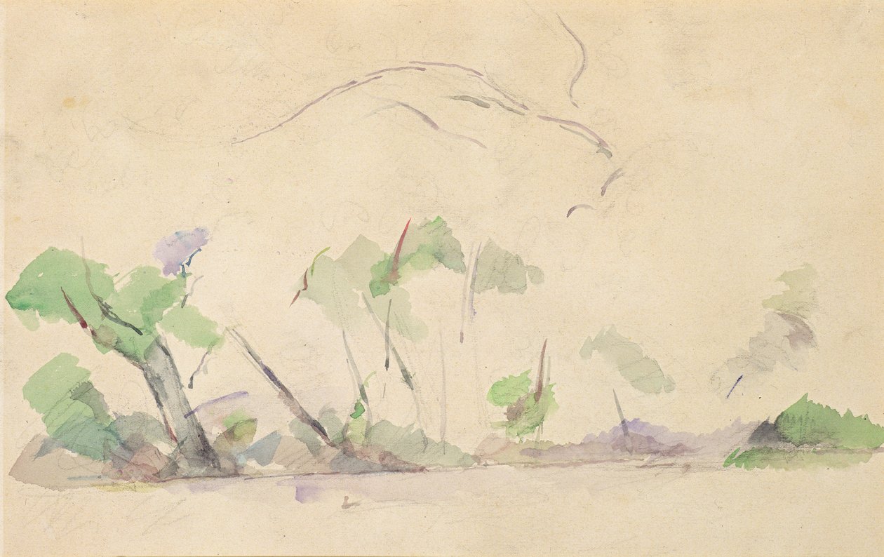 Mont Sainte-Victoire (wc na papíře) od Paul Cézanne