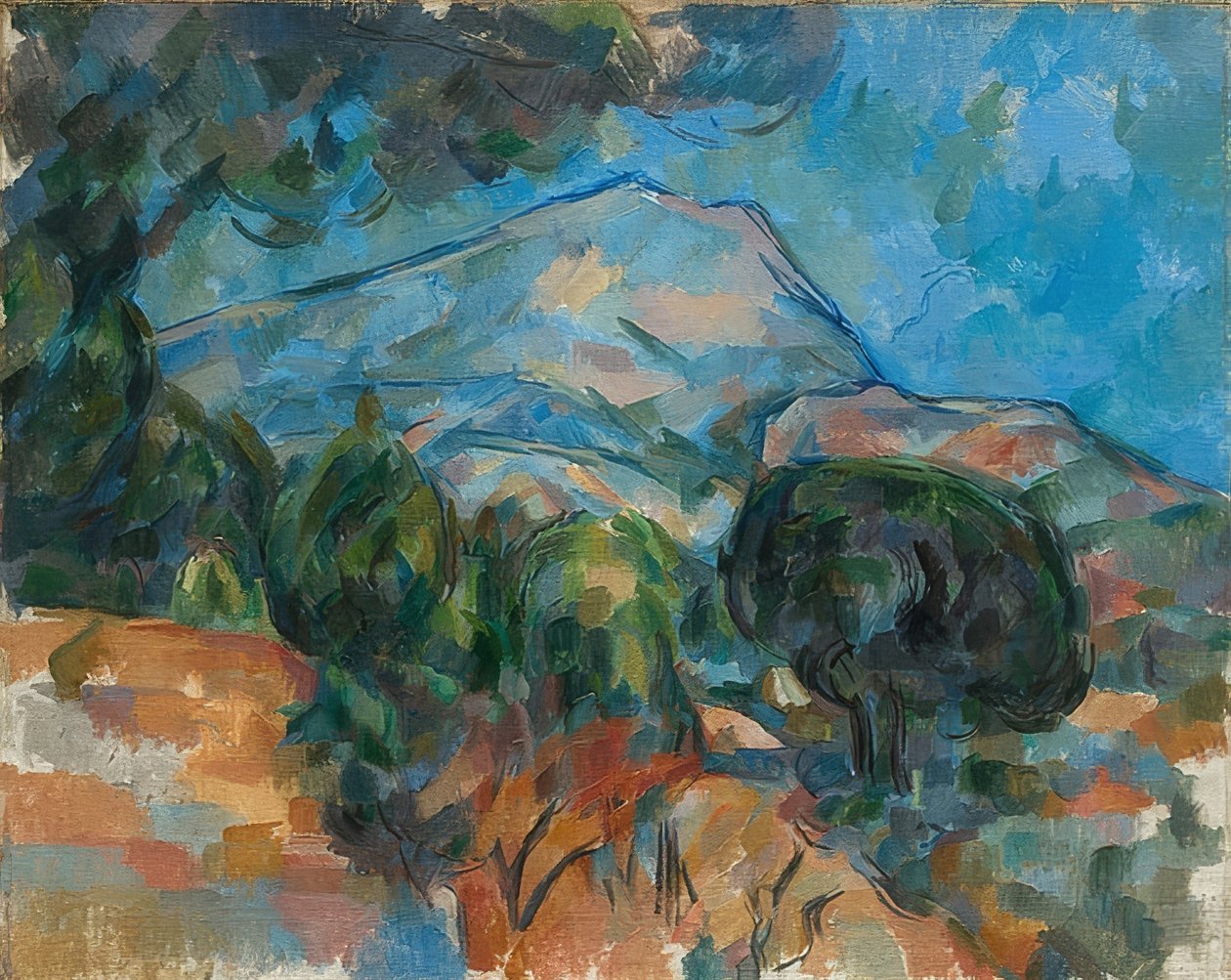 Mount Sainte-Victoire. Ehm 1904 od Paul Cézanne