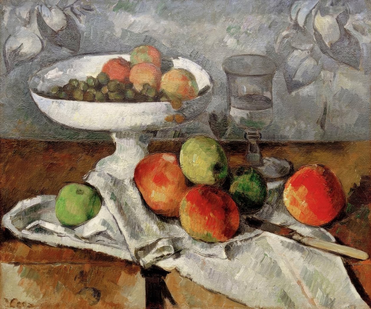 Zátiší s mísou s ovocem od Paul Cézanne