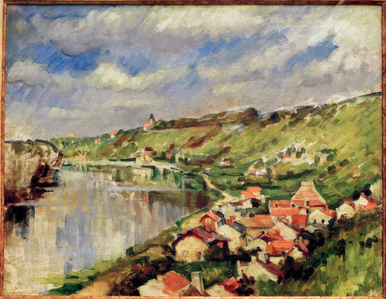 Krajina na břehu Oise od Paul Cézanne