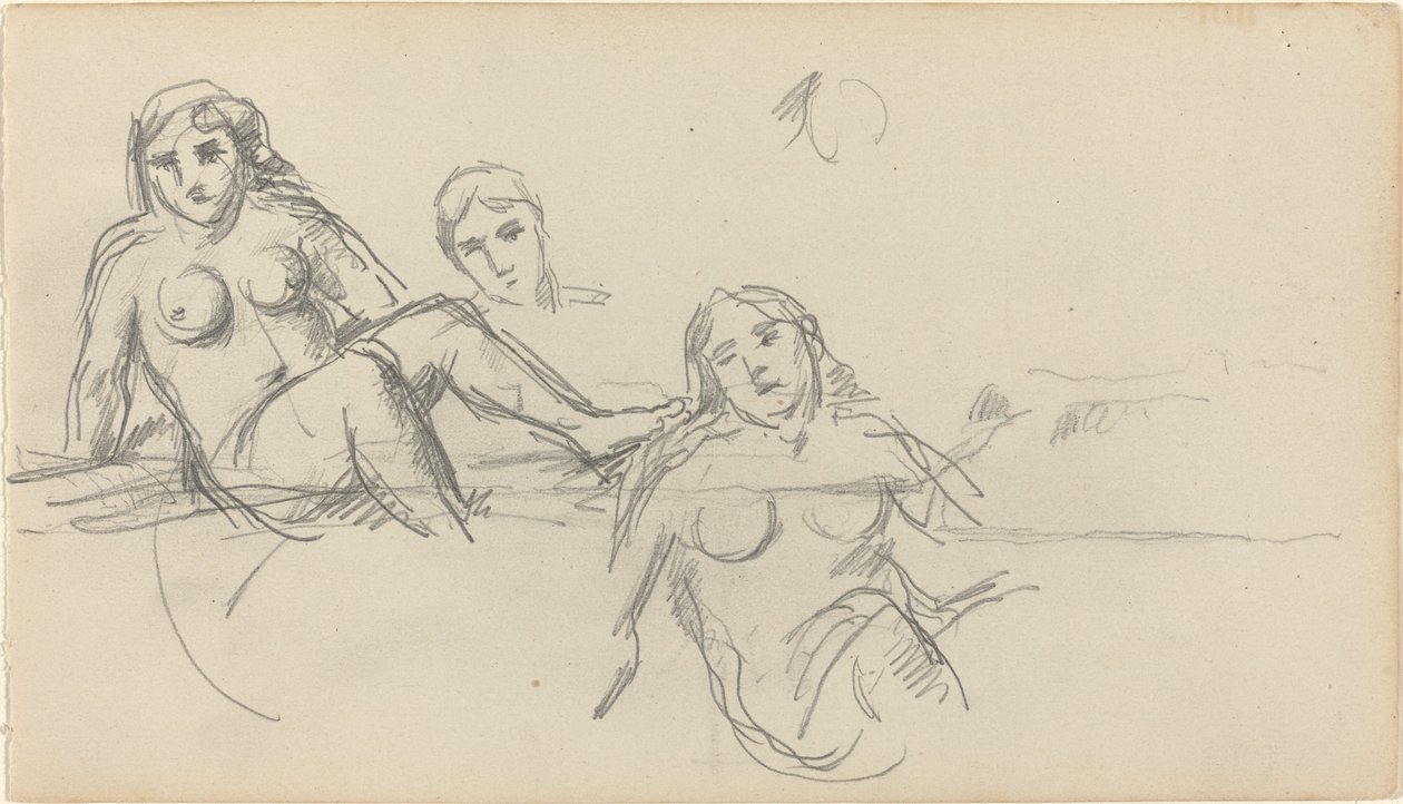 Sedící koupající [verso], 18821885. od Paul Cézanne