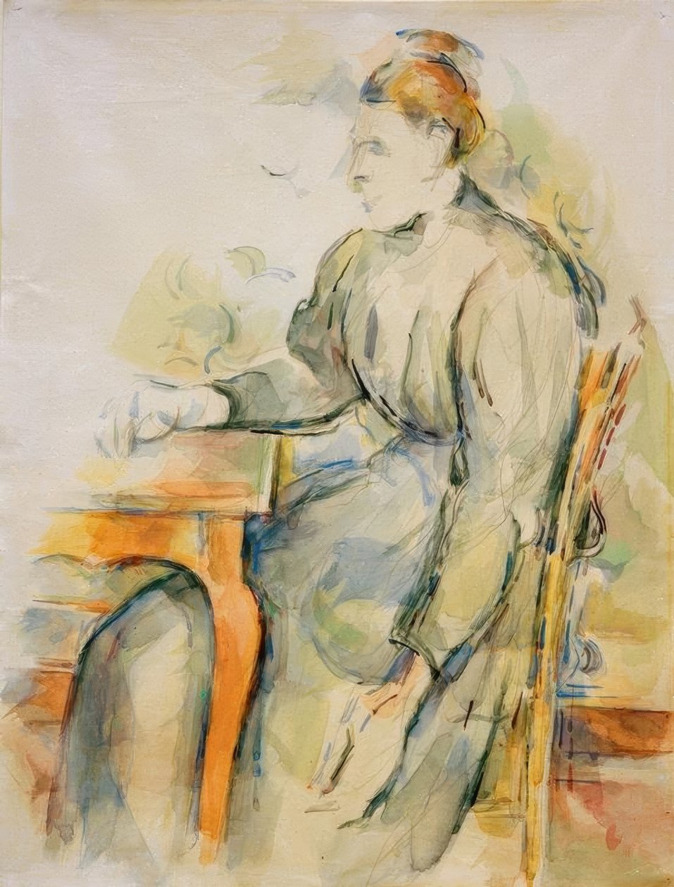 Sedící žena (Mme Cézanne) od Paul Cézanne