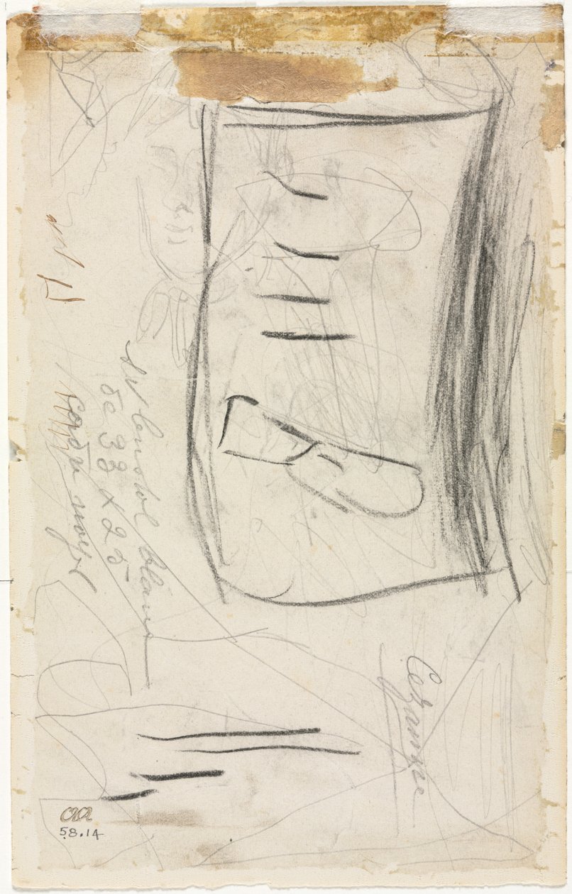 Sketch of Madame Cézanne (verso) od Paul Cézanne