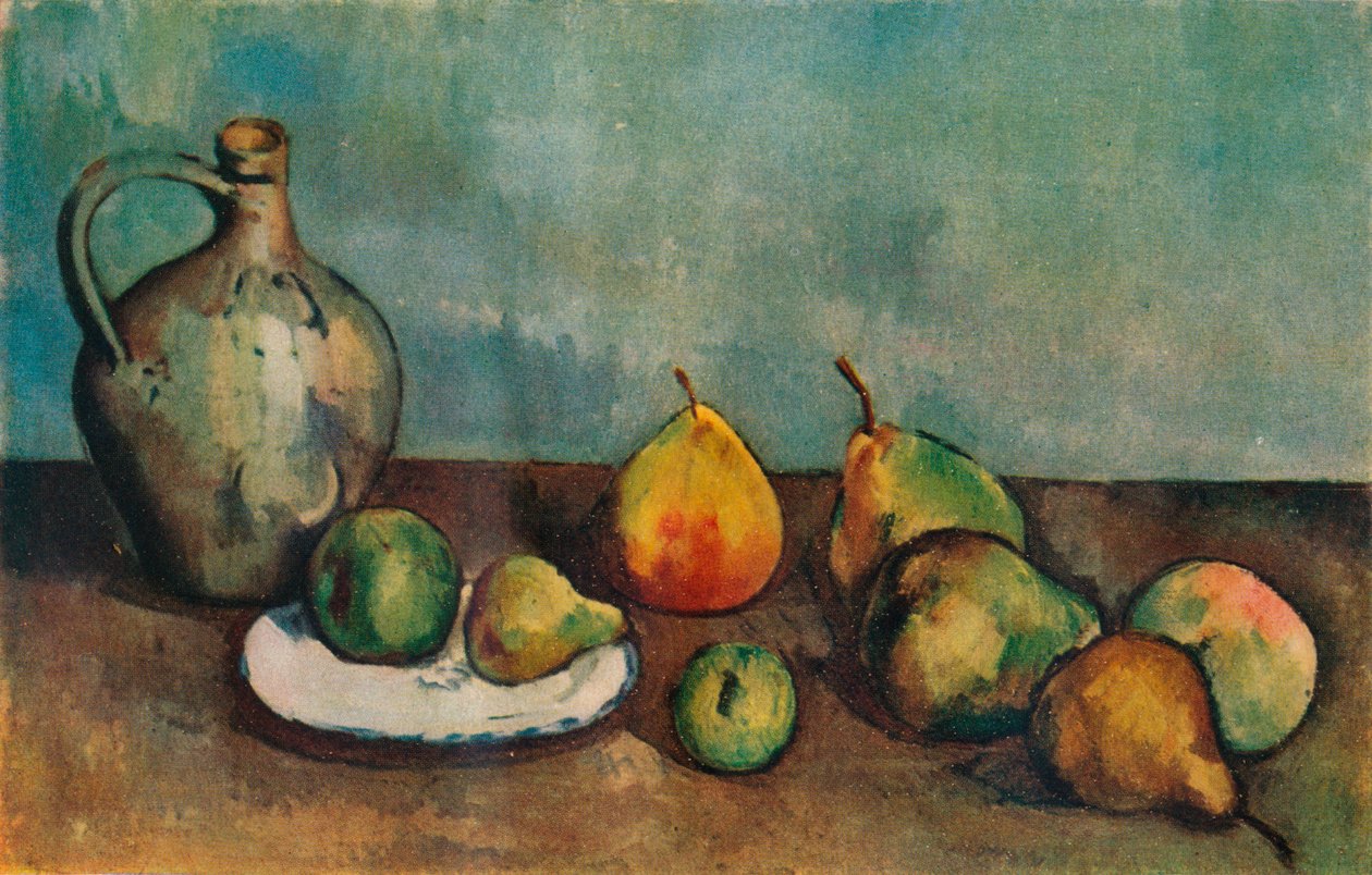 Zátiší, džbán a ovoce, 1894 od Paul Cézanne