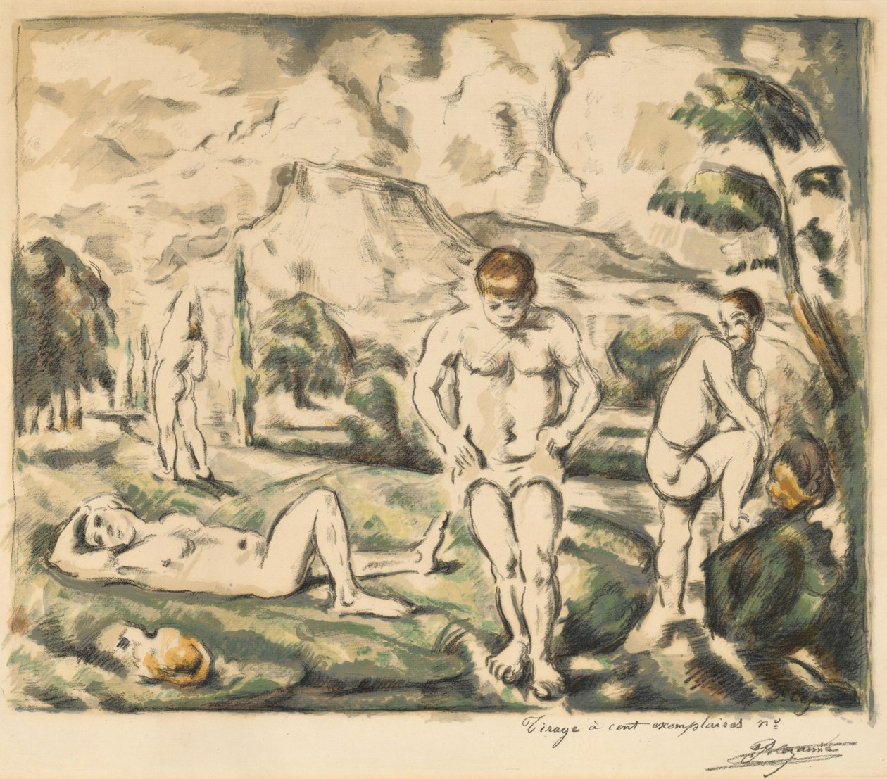 The Bathers Large Tale, 1896-1897. od Paul Cézanne