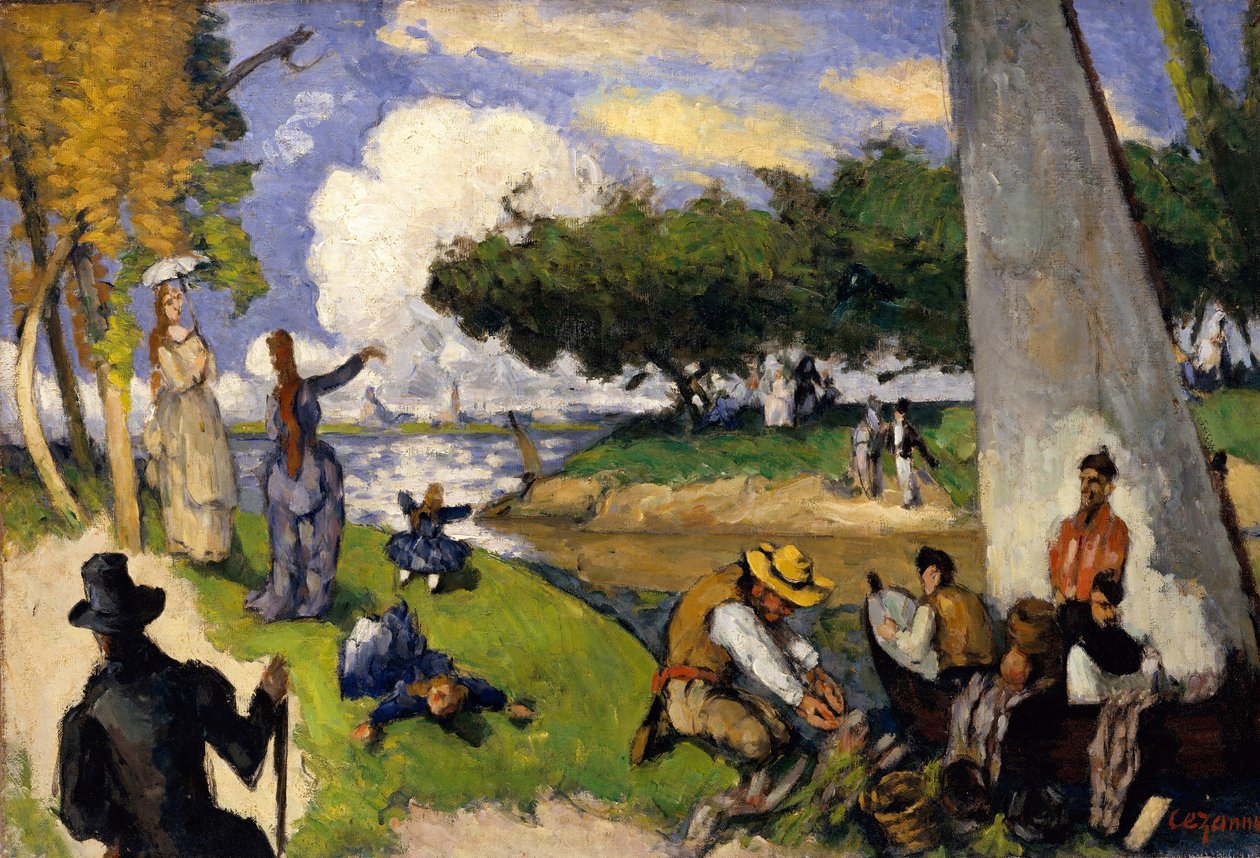 The Fishermen Fantastic Scene, ca. 1875. od Paul Cézanne
