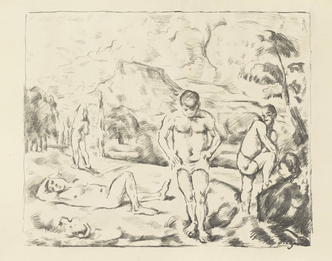 The Large Bathers, 1896-97 od Paul Cézanne