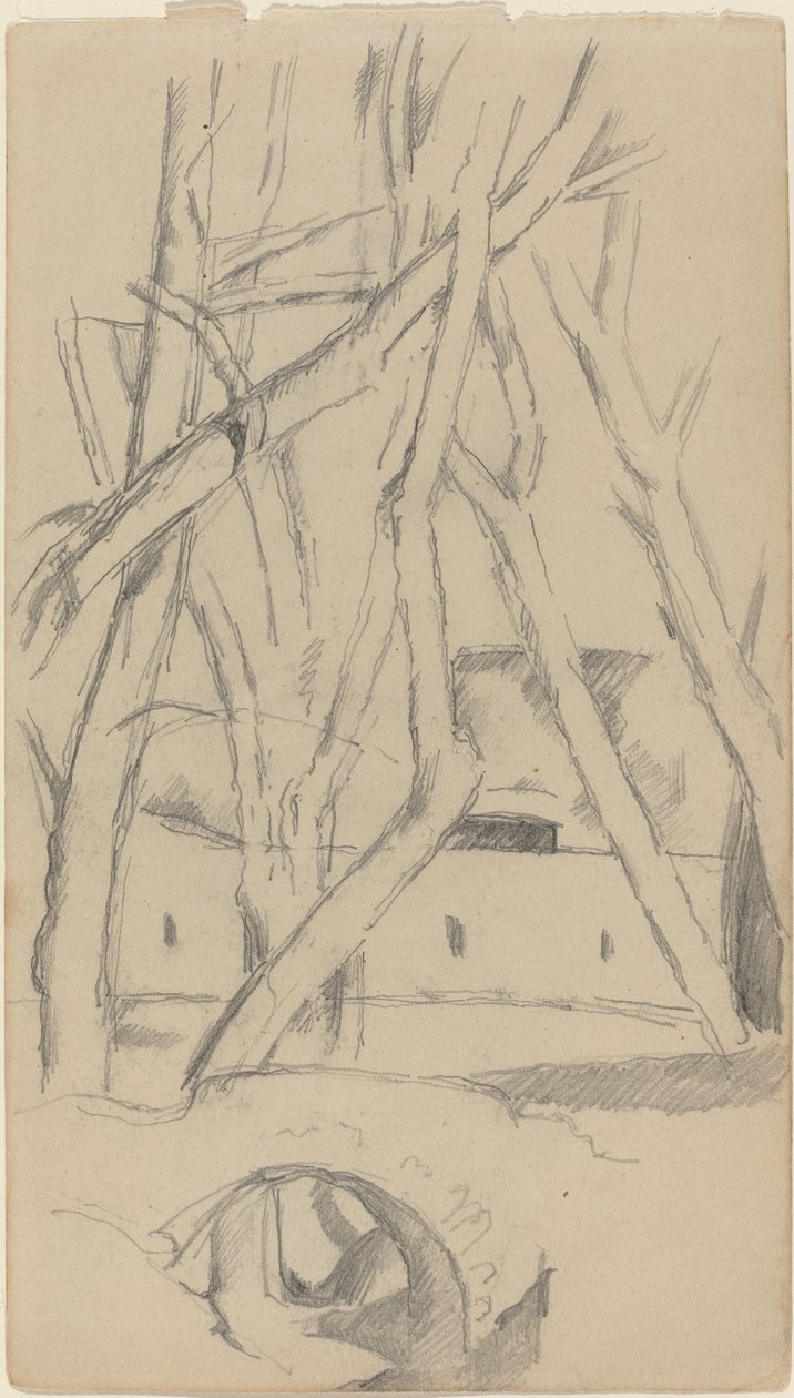Malý most [recto], c. 1880. od Paul Cézanne