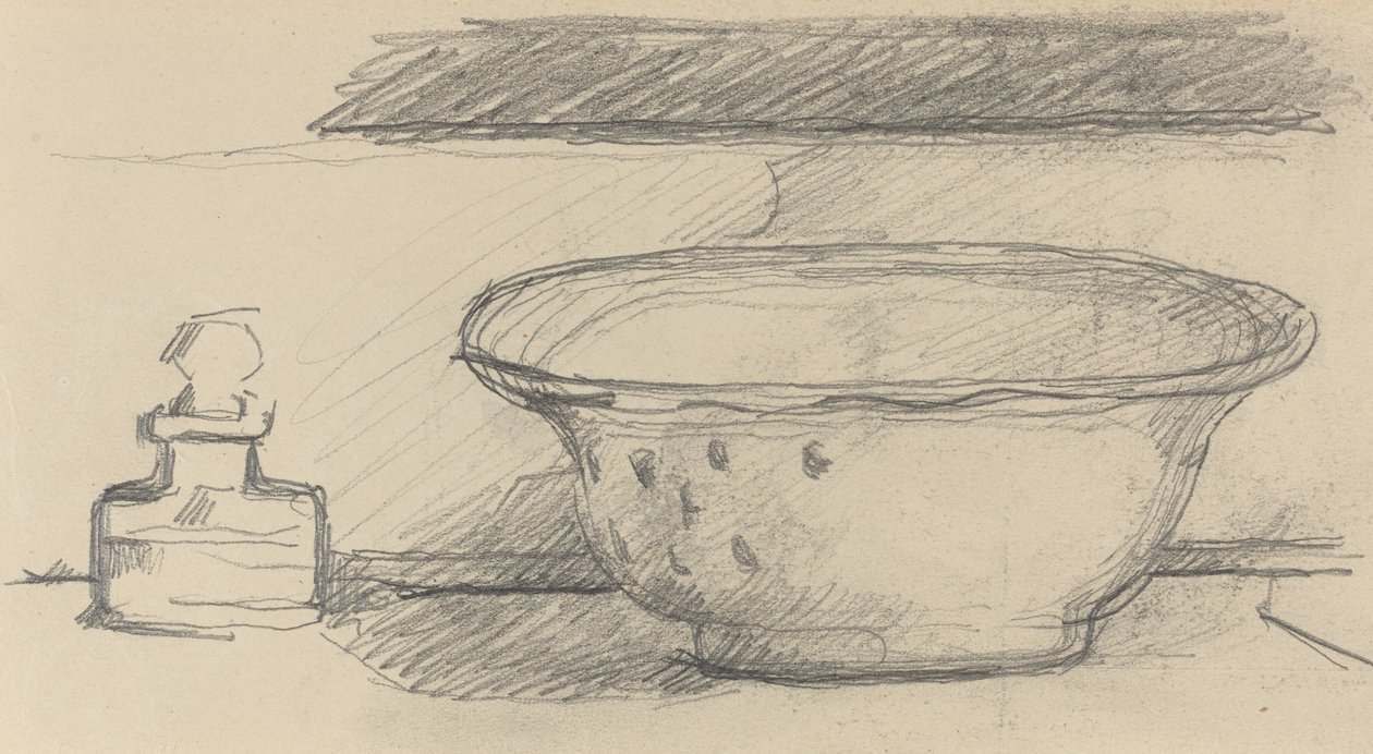 Umyvadlo a voňavka [recto] od Paul Cézanne