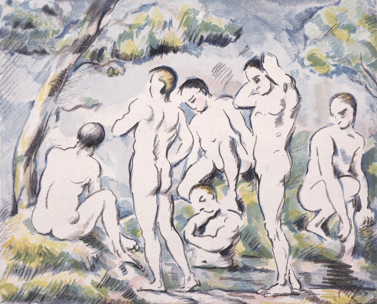 Malí lazebníci od Paul Cézanne, Auguste Clot