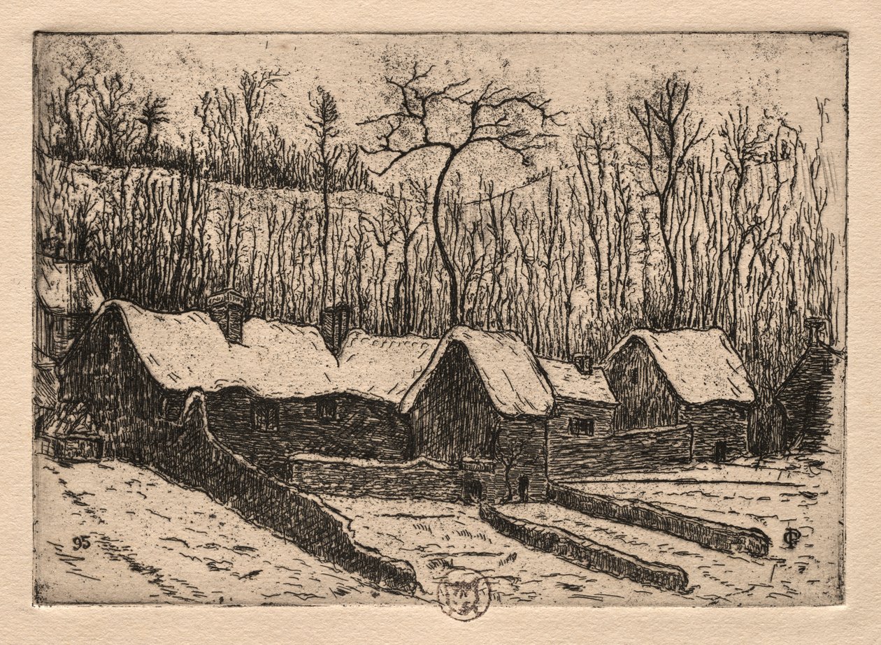 Six Etchings: The Thatched Bakery, Auvers, 1895. od Paul Gachet