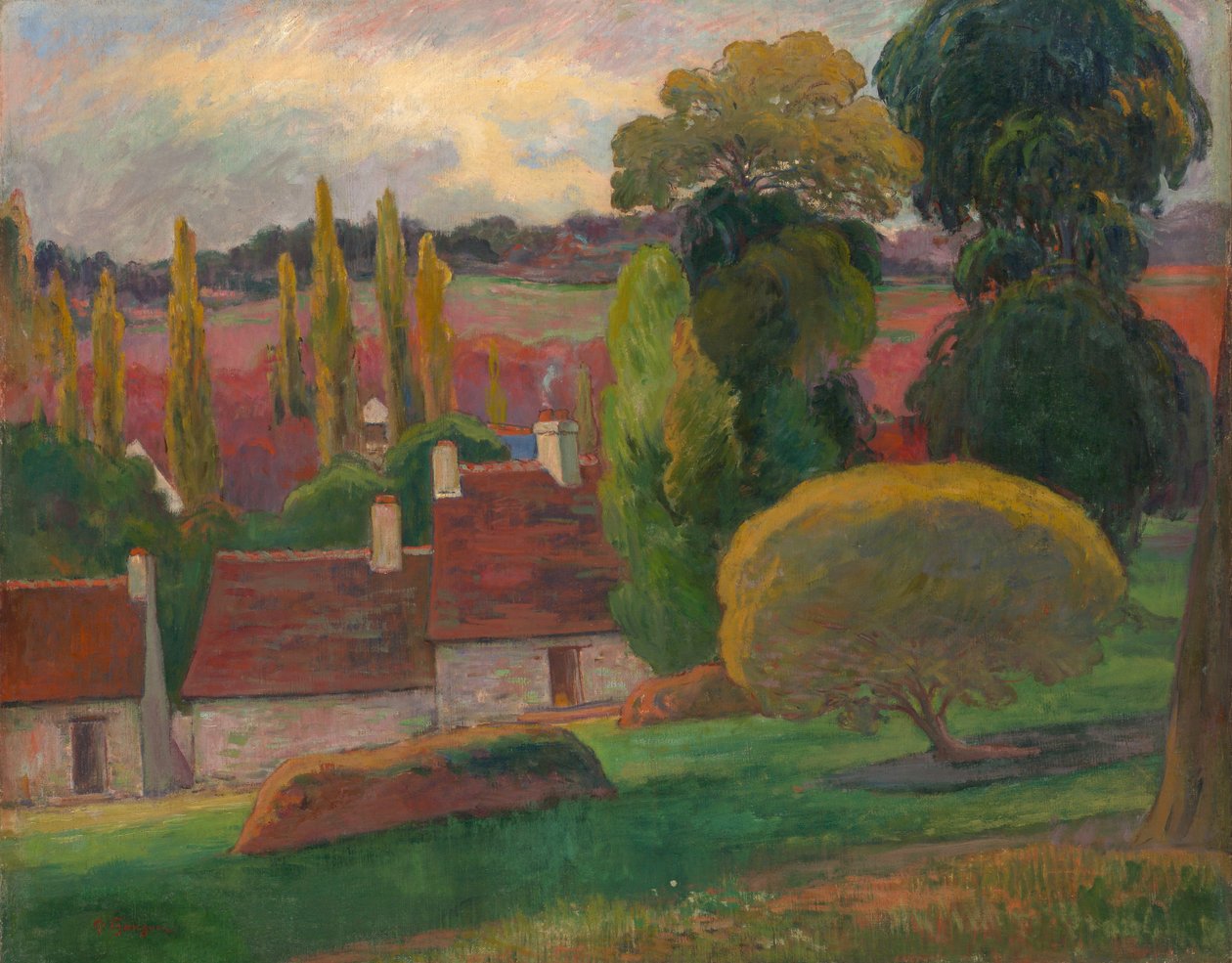 Farma v Bretani, ca. 1894. od Paul Gauguin