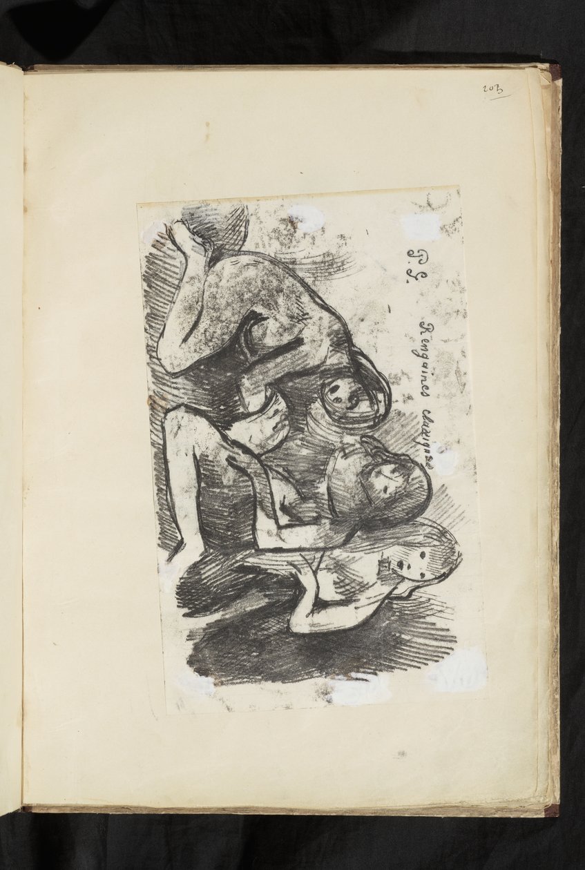 Před a po - fragment Narození Páně od Paul Gauguin
