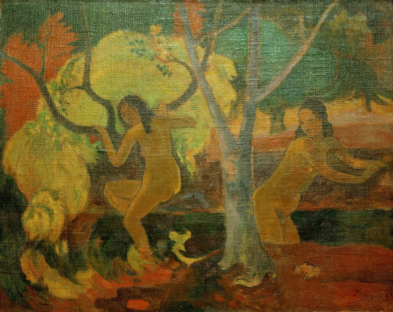 Koupání na Tahiti od Paul Gauguin
