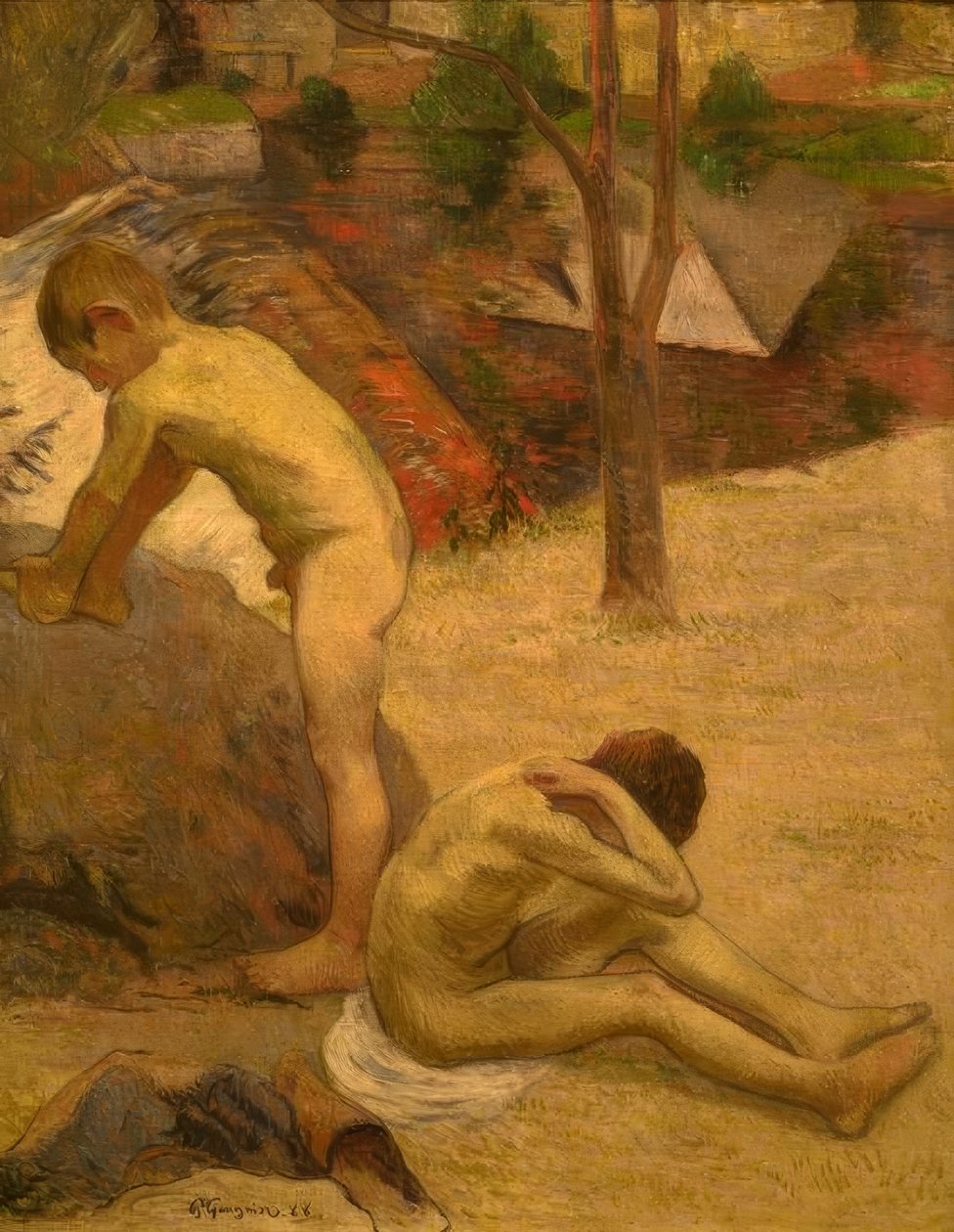 Bretonští chlapci koupání od Paul Gauguin