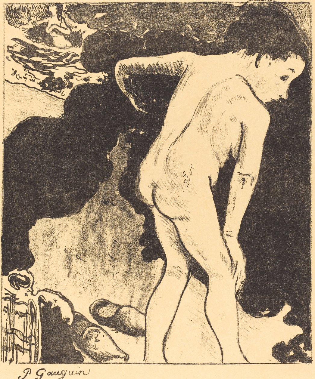 Koupání v Bretani od Paul Gauguin