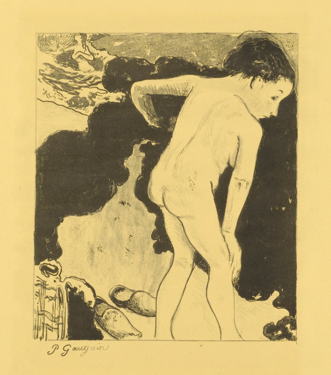Koupání v Bretani od Paul Gauguin