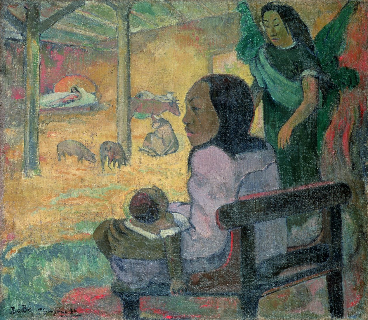 Be Be (Narození Páně) od Paul Gauguin