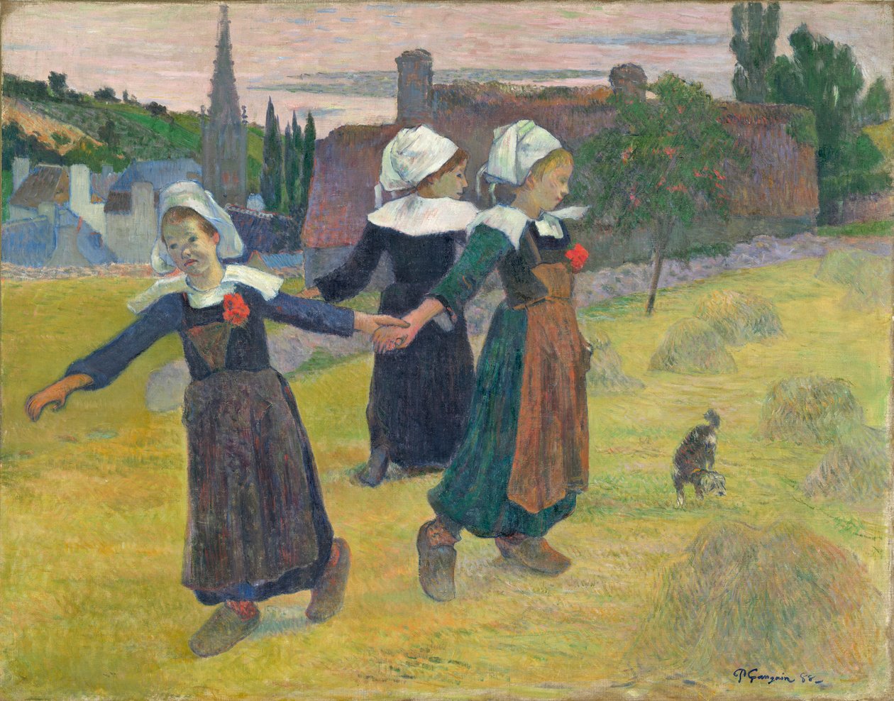 Breton Girls Dancing, Pont-Aven od Paul Gauguin