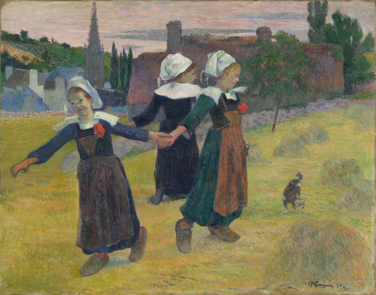 Breton Girls Dancing, Pont-Aven, 1888. od Paul Gauguin