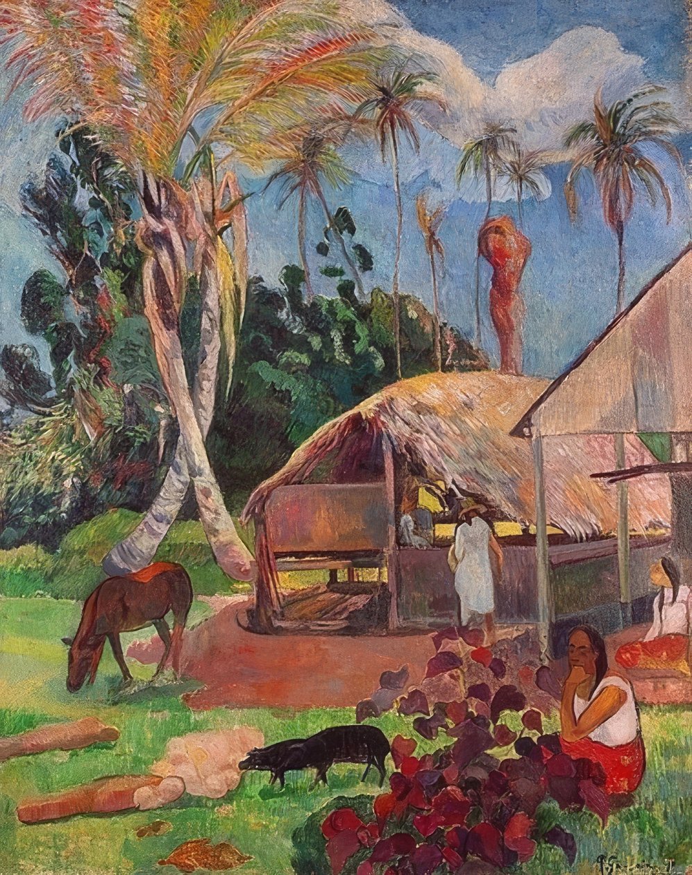 Černá prasata. 1891 od Paul Gauguin