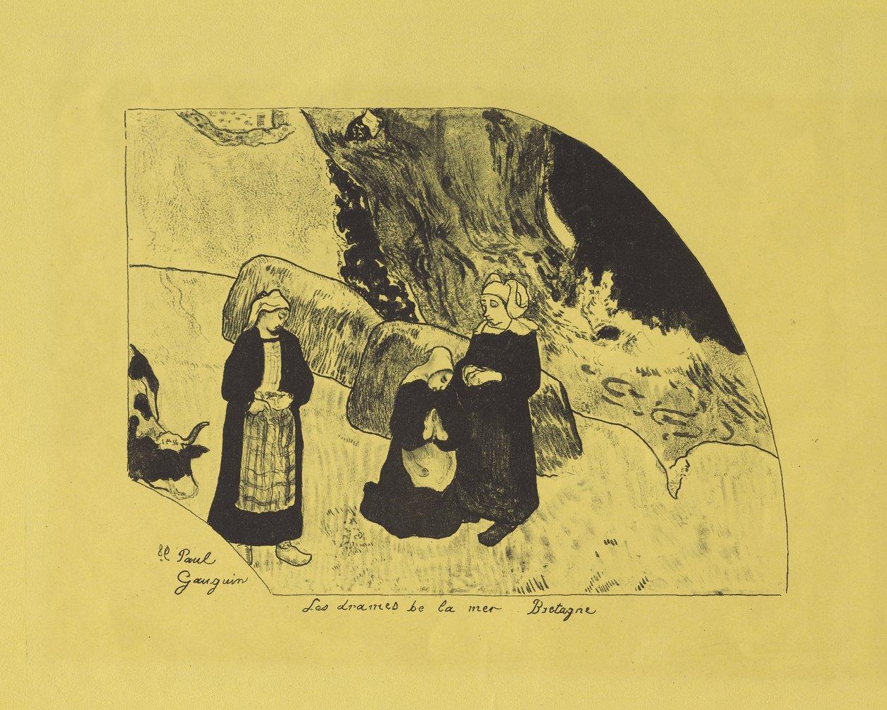 Dramata moře: Bretaň, 1889 od Paul Gauguin