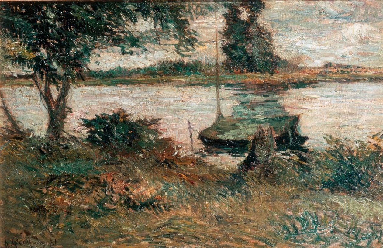břeh řeky od Paul Gauguin