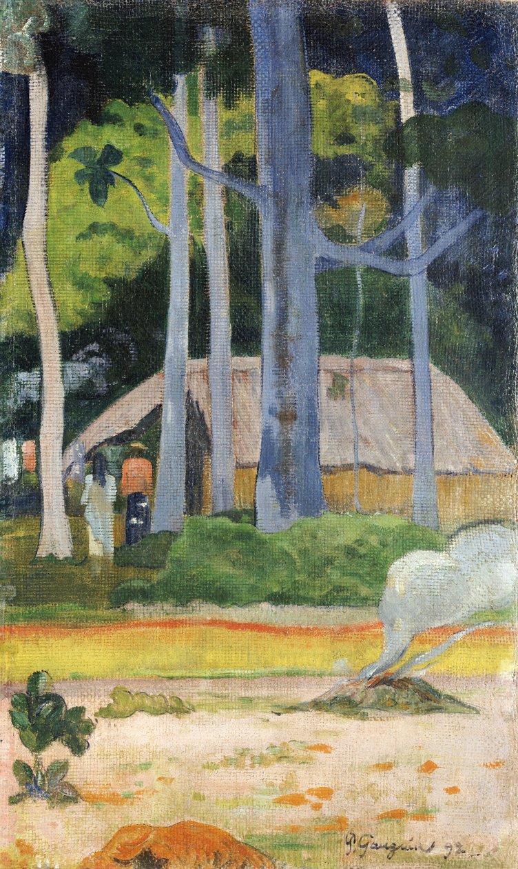 Chata ve stromech, 1892 od Paul Gauguin