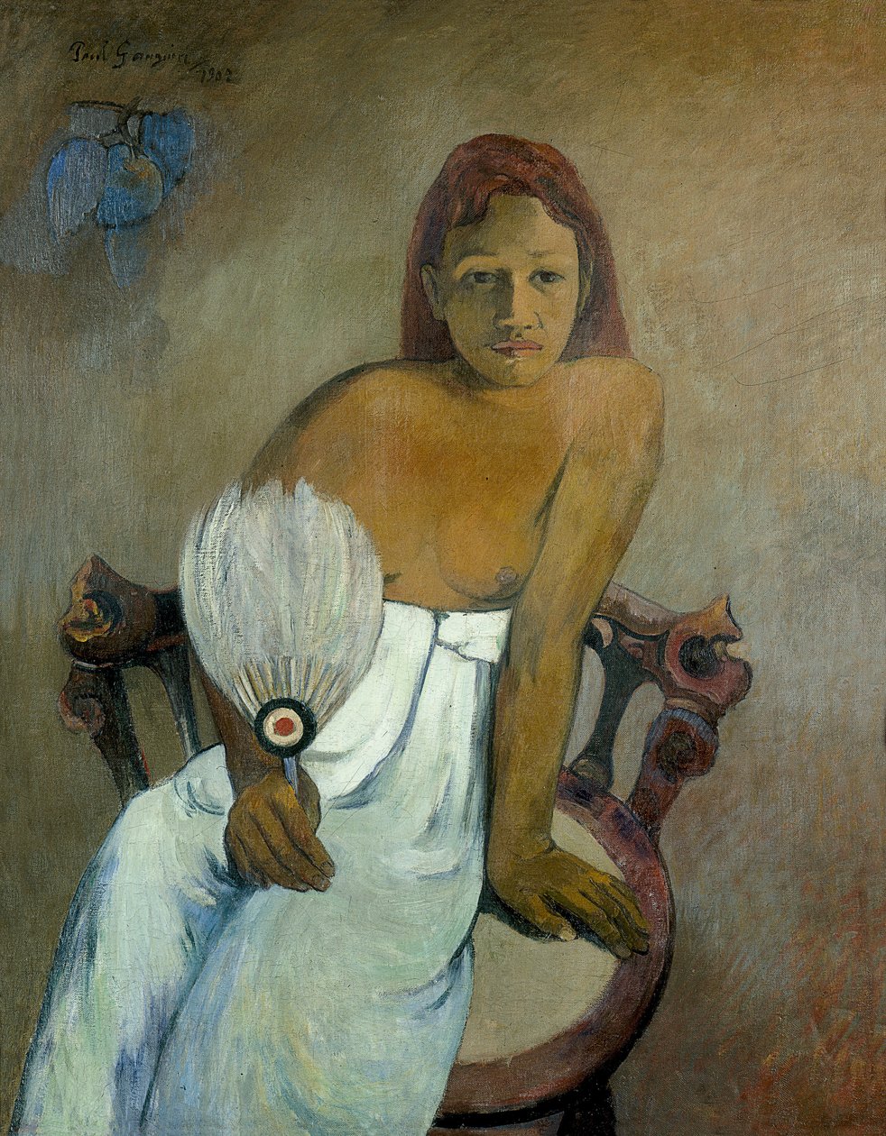 Dívka s vějířem od Paul Gauguin