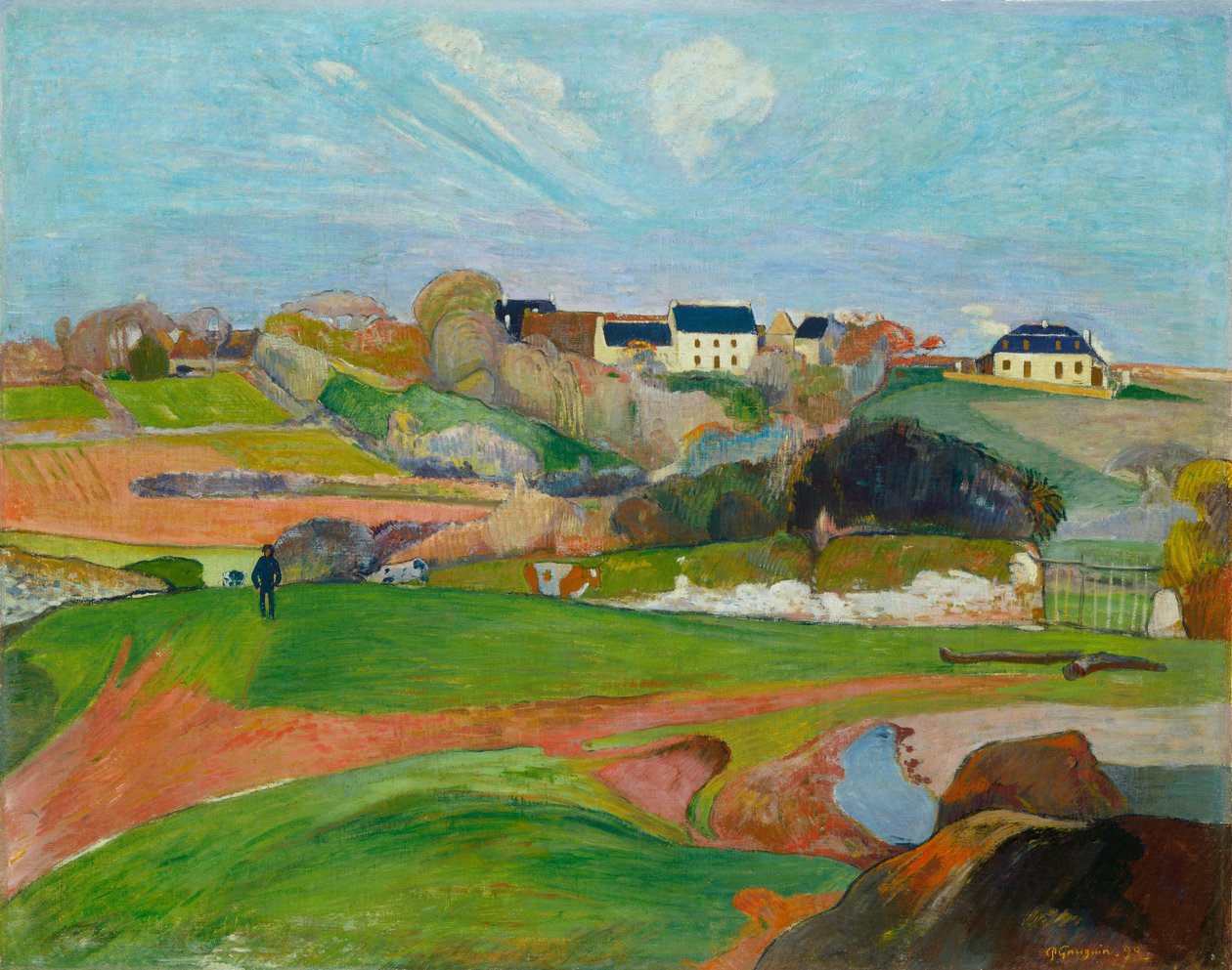 Krajina v Le Pouldu od Paul Gauguin