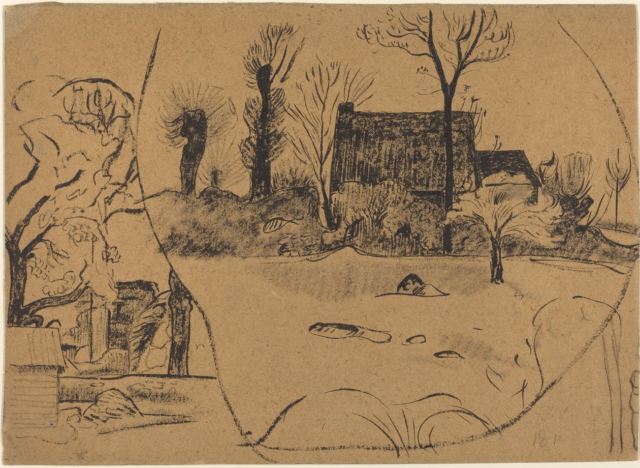 Krajina v Pont-Aven od Paul Gauguin