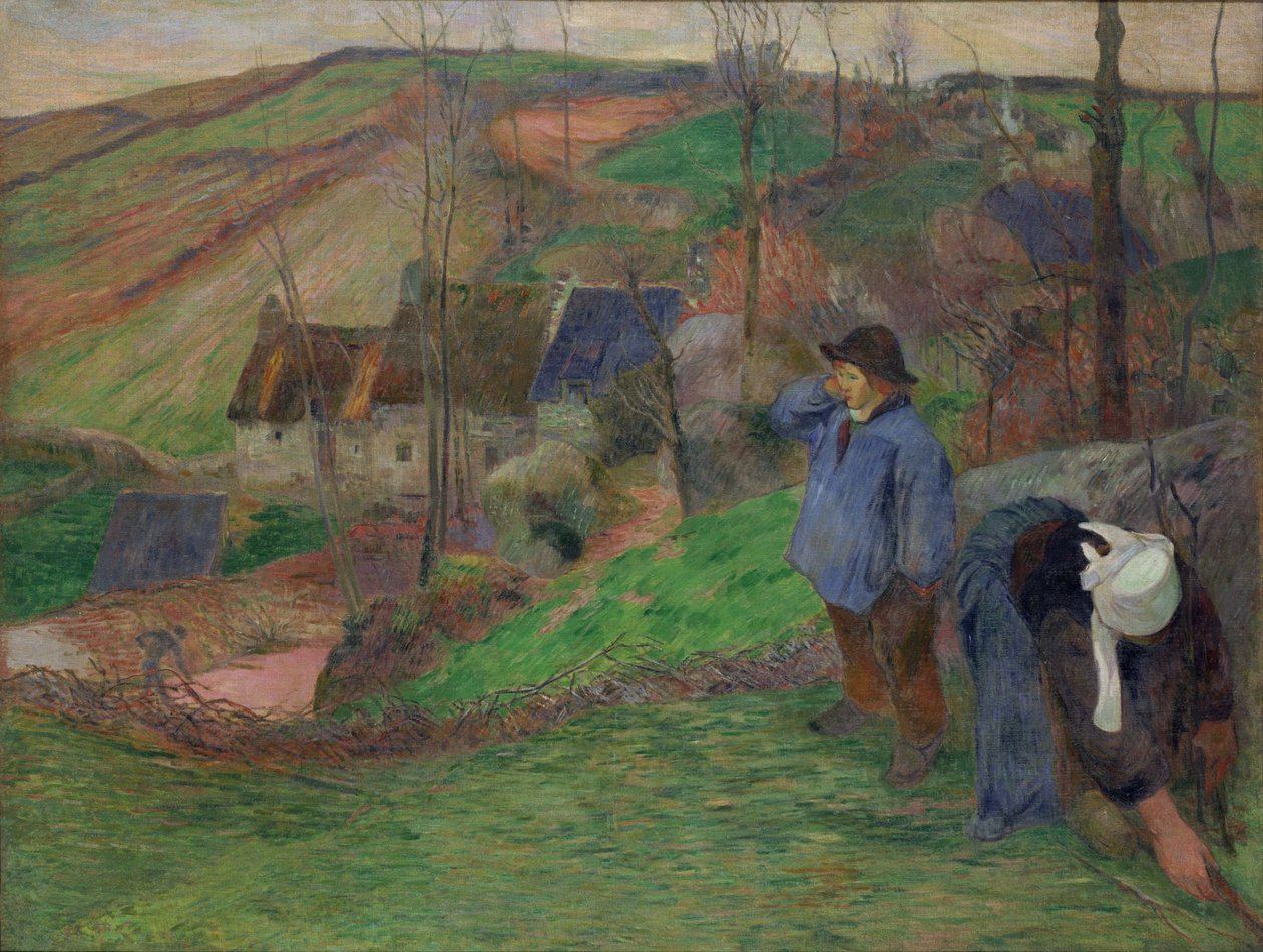 Krajina v Bretani od Paul Gauguin