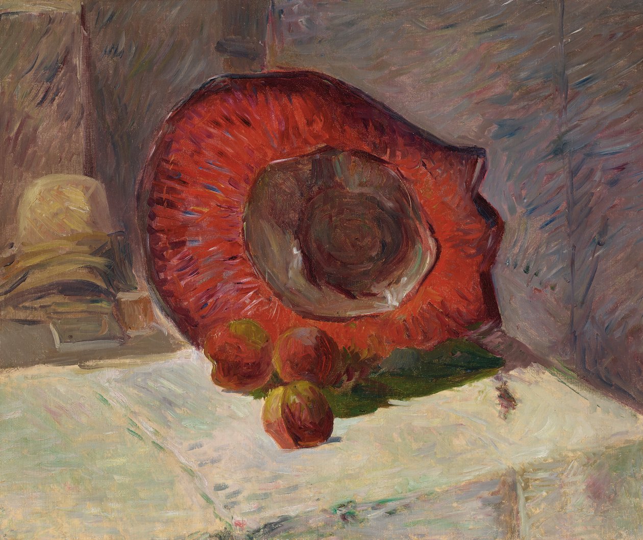 Červený klobouk od Paul Gauguin